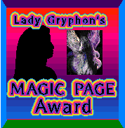 Lady Gryphon's Magic Page Award