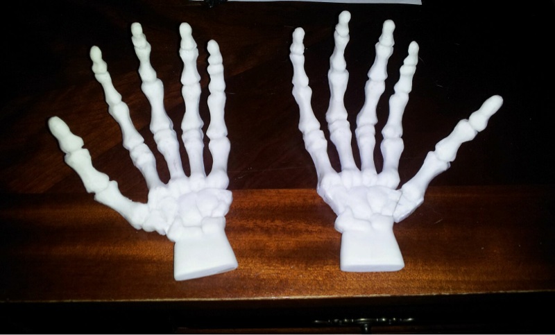 resin skeleton hands 